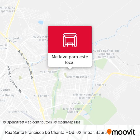 Rua Santa Francisca De Chantal - Qd. 02 Impar mapa