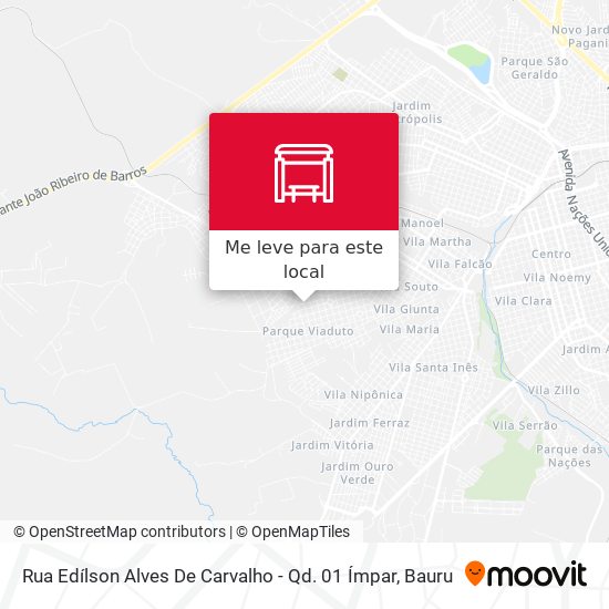 Rua Edílson Alves De Carvalho - Qd. 01 Ímpar mapa