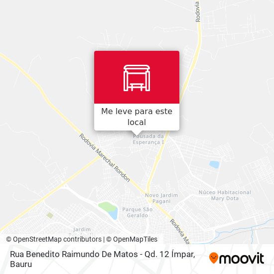 Rua Benedito Raimundo De Matos - Qd. 12 Ímpar mapa