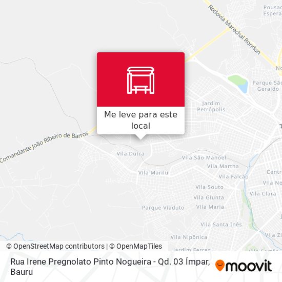 Rua Irene Pregnolato Pinto Nogueira - Qd. 03 Ímpar mapa