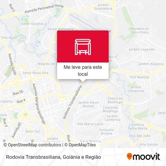 Rodovia Transbrasiliana mapa