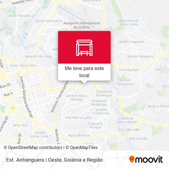 Est. Anhanguera | Oeste mapa