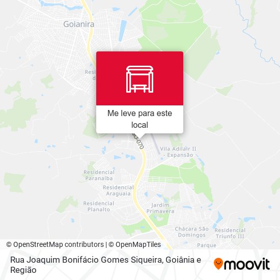 Rua Joaquim Bonifácio Gomes Siqueira mapa