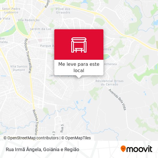 Rua Irmã Ângela mapa