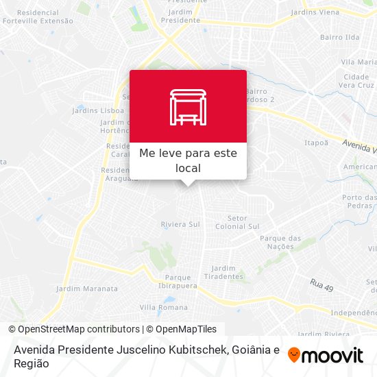 Avenida Presidente Juscelino Kubitschek mapa