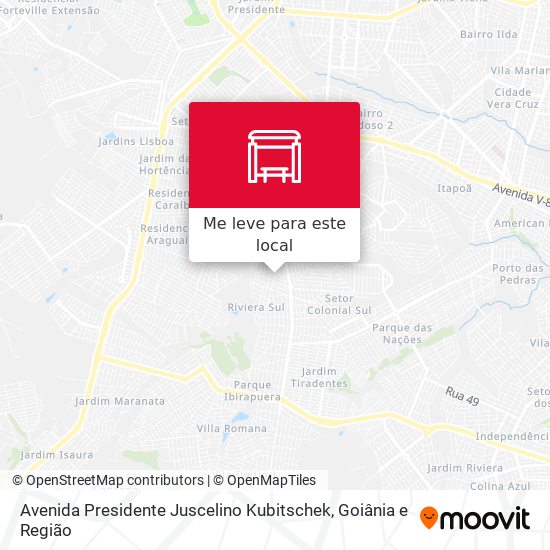 Avenida Presidente Juscelino Kubitschek mapa