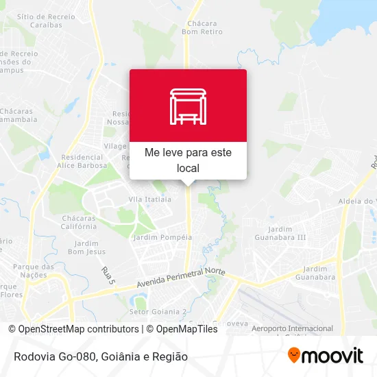 Rodovia Go-080 mapa