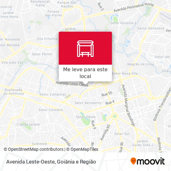 Avenida Leste-Oeste mapa