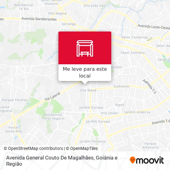 Avenida General Couto De Magalhães mapa