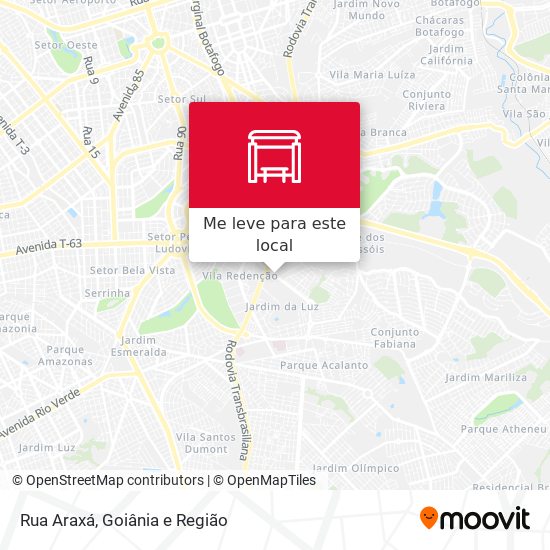 Rua Araxá mapa