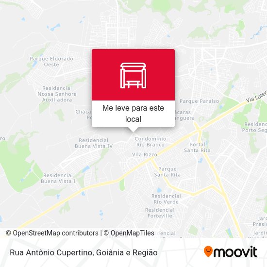 Rua Antônio Cupertino mapa