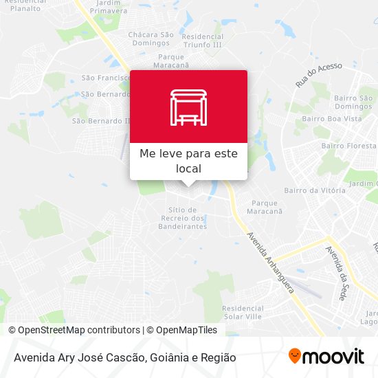 Avenida Ary José Cascão mapa