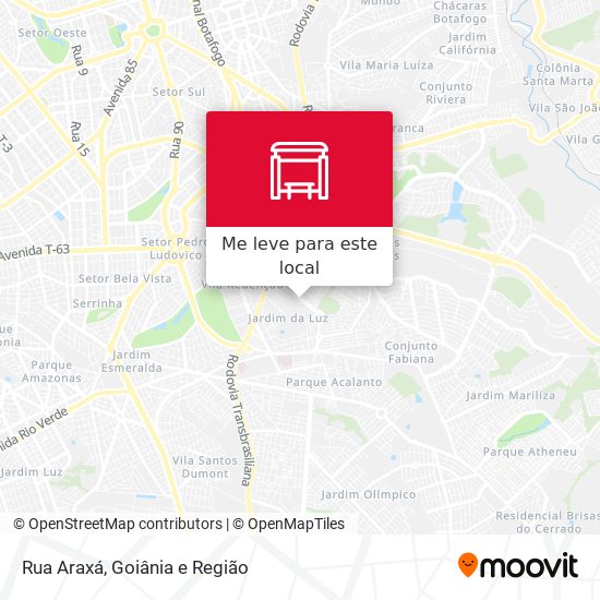 Rua Araxá mapa