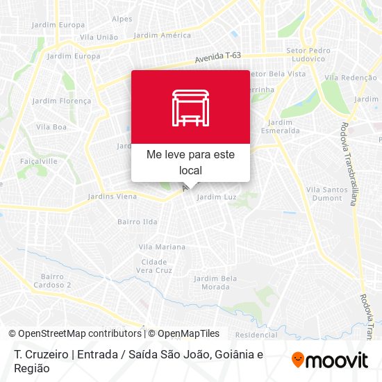 T. Cruzeiro | Entrada / Saída São João mapa