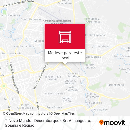 T. Novo Mundo | Desembarque - Brt Anhanguera mapa