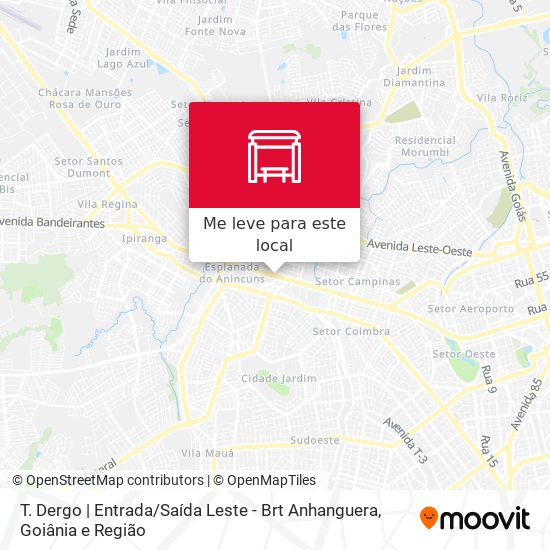 T. Dergo | Entrada / Saída Leste - Brt Anhanguera mapa