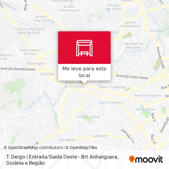 T. Dergo | Entrada / Saída Oeste - Brt Anhanguera mapa