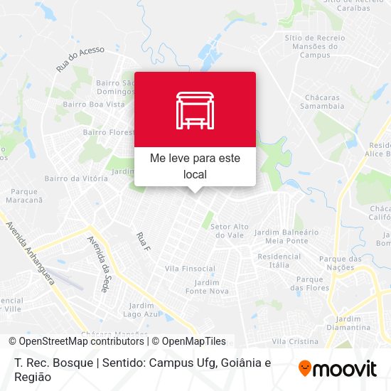 T. Rec. Bosque | Sentido: Campus Ufg mapa