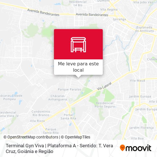 Terminal Gyn Viva | Plataforma A - Sentido: T. Vera Cruz mapa