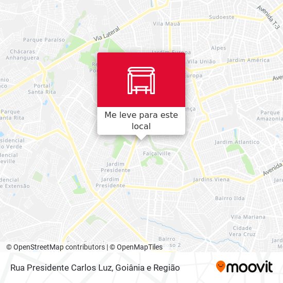 Rua Presidente Carlos Luz mapa