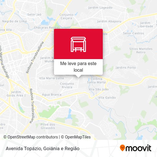 Avenida Topázio mapa