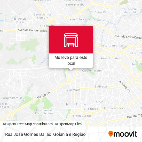 Rua José Gomes Bailão mapa