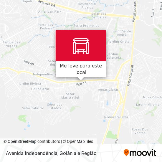 Avenida Independência mapa