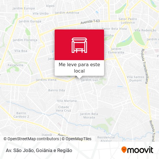 Av. São João mapa