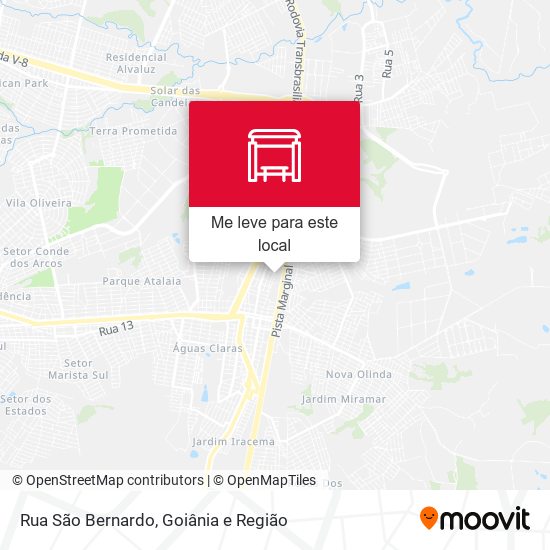 Rua São Bernardo mapa