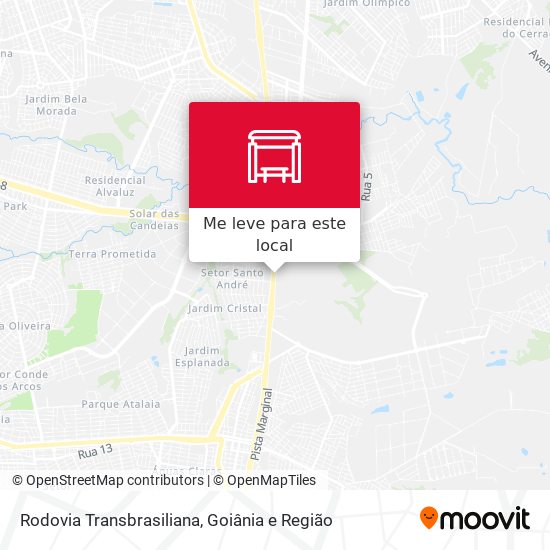 Rodovia Transbrasiliana mapa