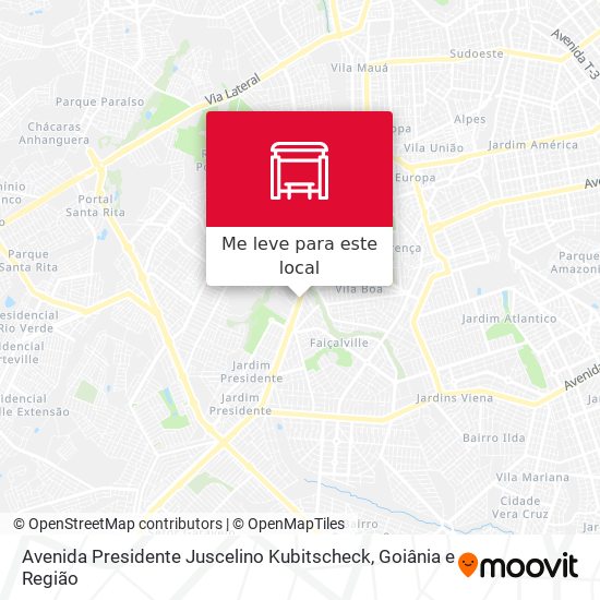 Avenida Presidente Juscelino Kubitscheck mapa