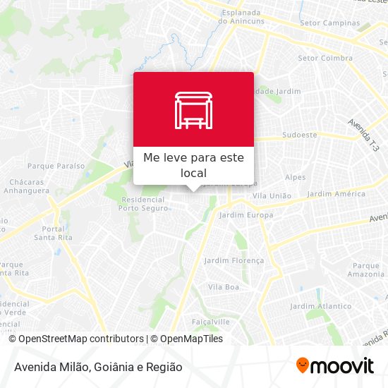Avenida Milão mapa