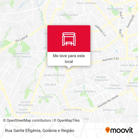 Rua Santa Efigênia mapa