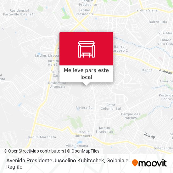 Avenida Presidente Juscelino Kubitschek mapa