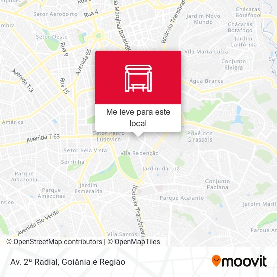 Av. 2ª Radial mapa