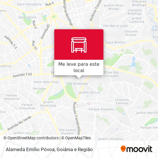 Alameda Emílio Póvoa mapa