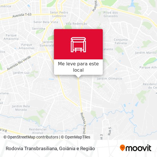 Rodovia Transbrasiliana mapa