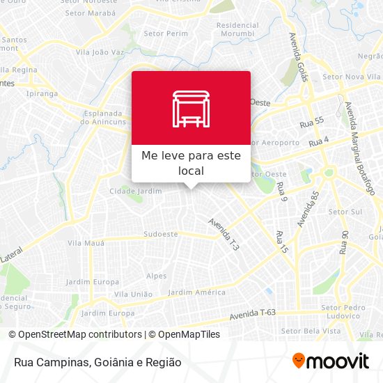 Rua Campinas mapa