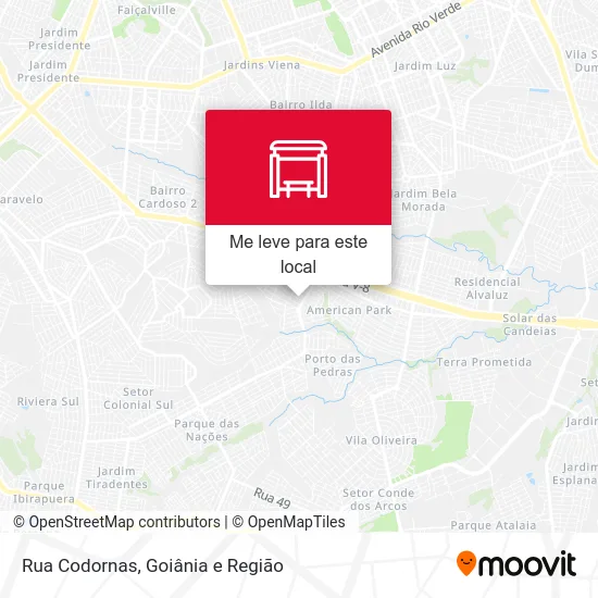 Rua Codornas mapa