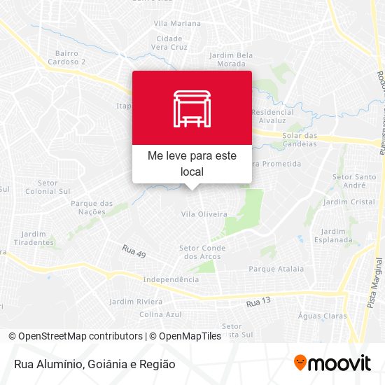 Rua Alumínio mapa