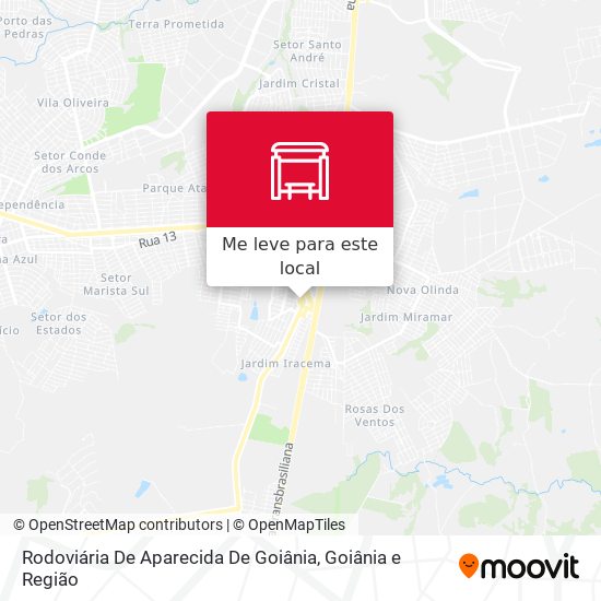 Rodoviária De Aparecida De Goiânia mapa