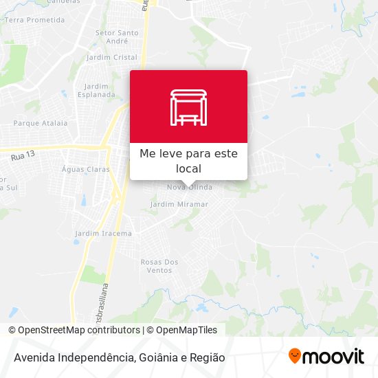 Avenida Independência mapa