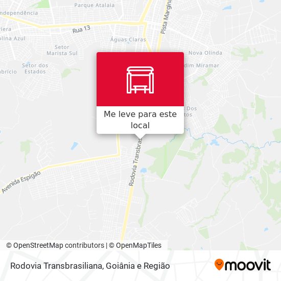 Rodovia Transbrasiliana mapa