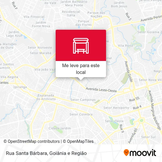 Rua Santa Bárbara mapa