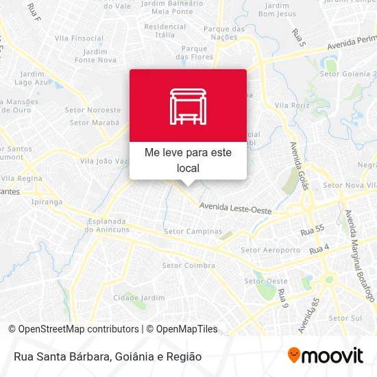 Rua Santa Bárbara mapa
