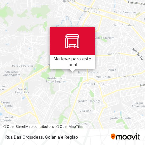Rua Das Orquídeas mapa
