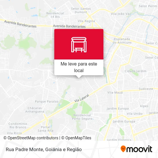 Rua Padre Monte mapa