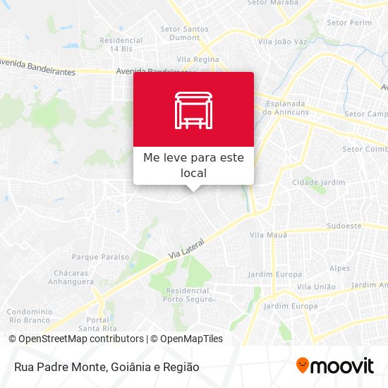 Rua Padre Monte mapa