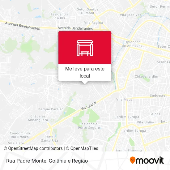 Rua Padre Monte mapa