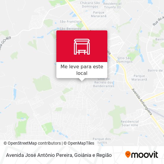 Avenida José Antônio Pereira mapa